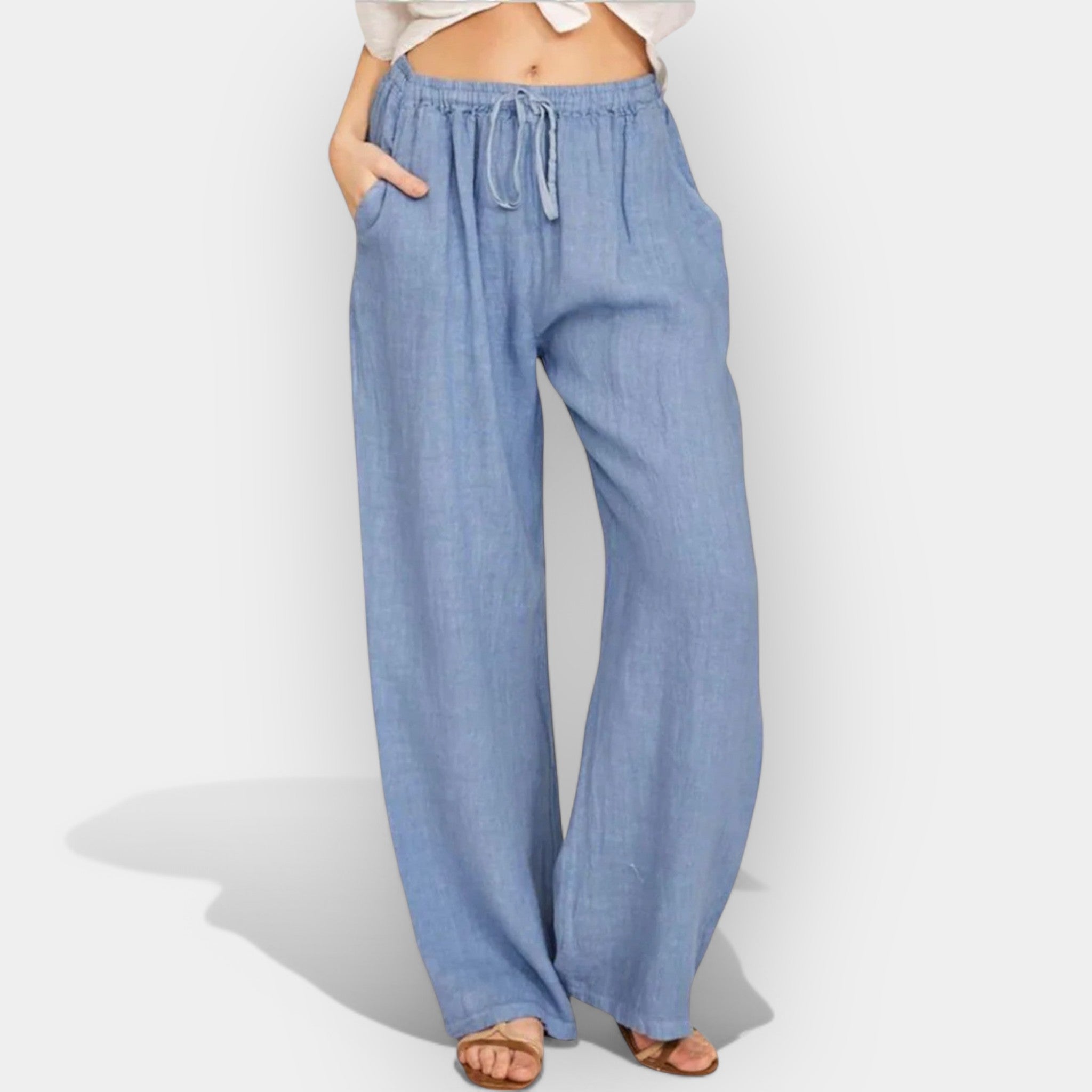 Airy Linen Trousers With Wide Leg For Cool Sunny Days