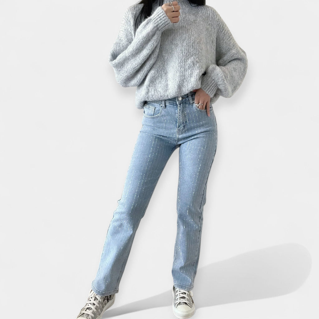 Shimmer Summer Jeans With Subtle Glitter Effortless Style