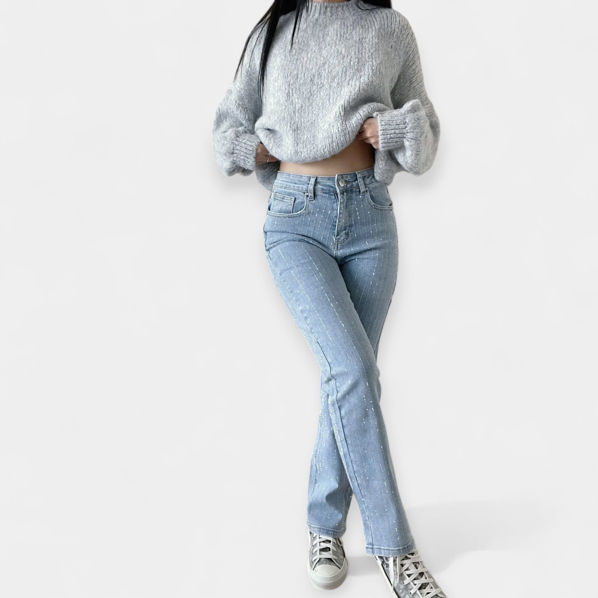 Shimmer Summer Jeans With Subtle Glitter Effortless Style