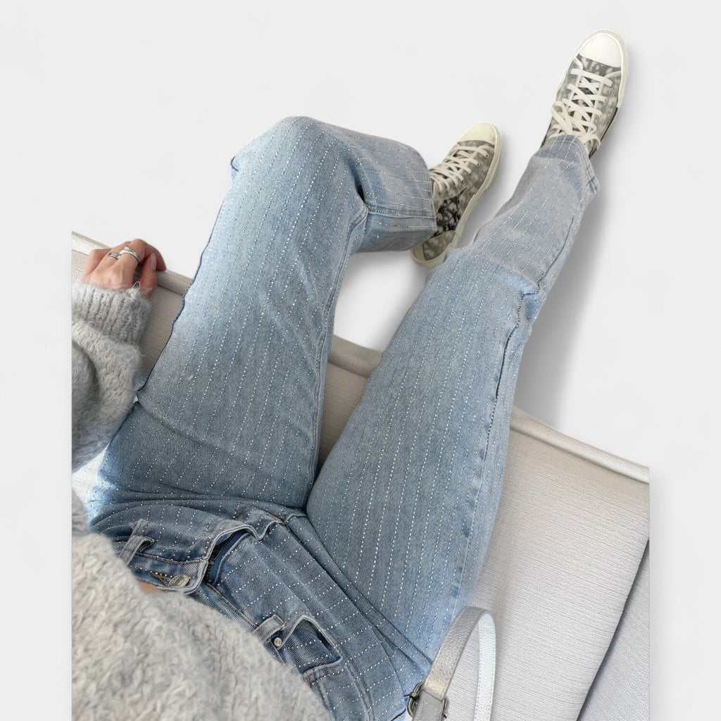 Shimmer Summer Jeans With Subtle Glitter Effortless Style