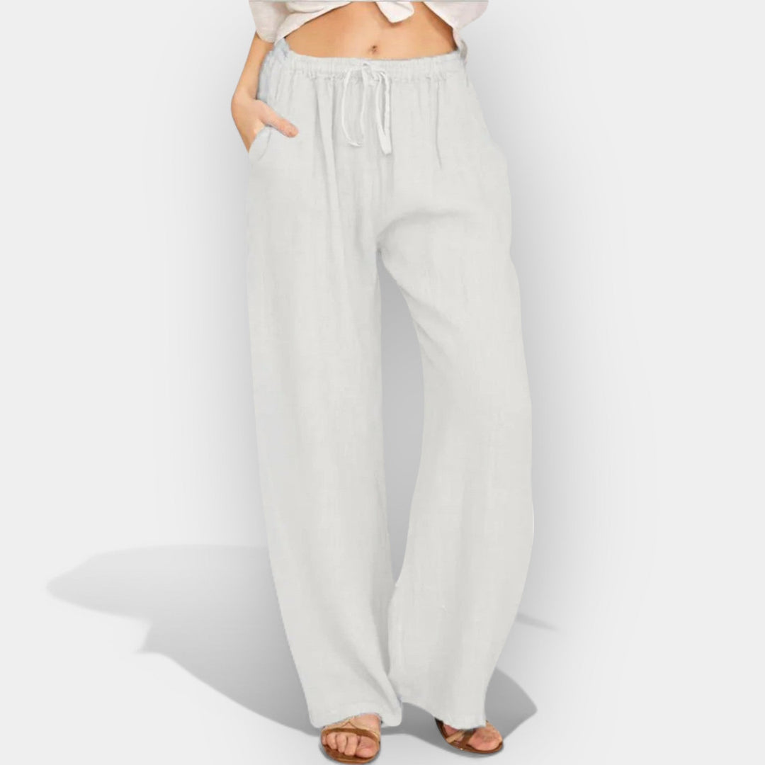 Airy Linen Trousers With Wide Leg For Cool Sunny Days