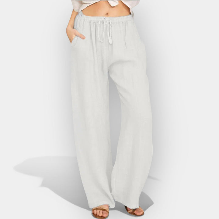 Airy Linen Trousers With Wide Leg For Cool Sunny Days
